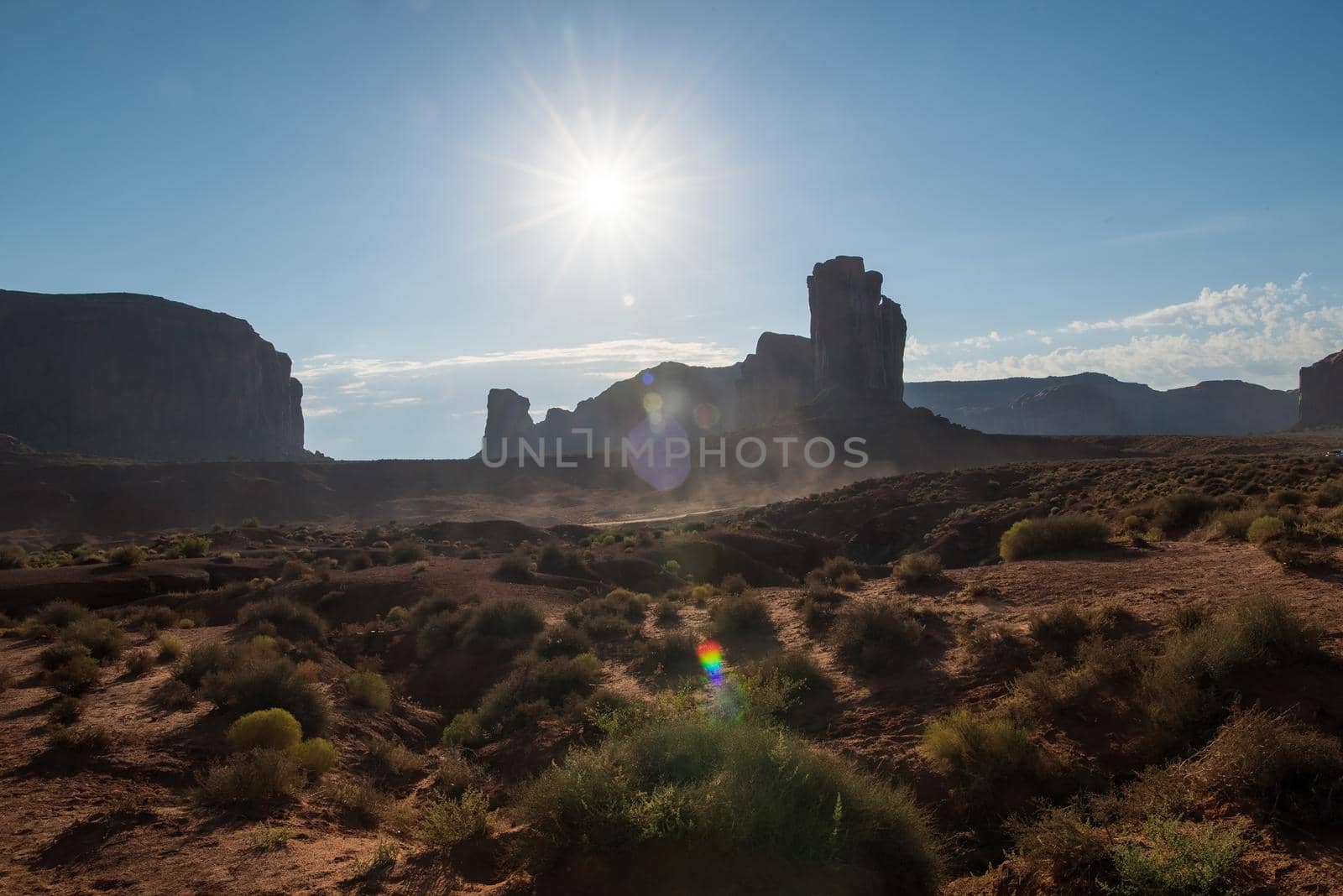 Monument Valley Utah Sunset with rock formations