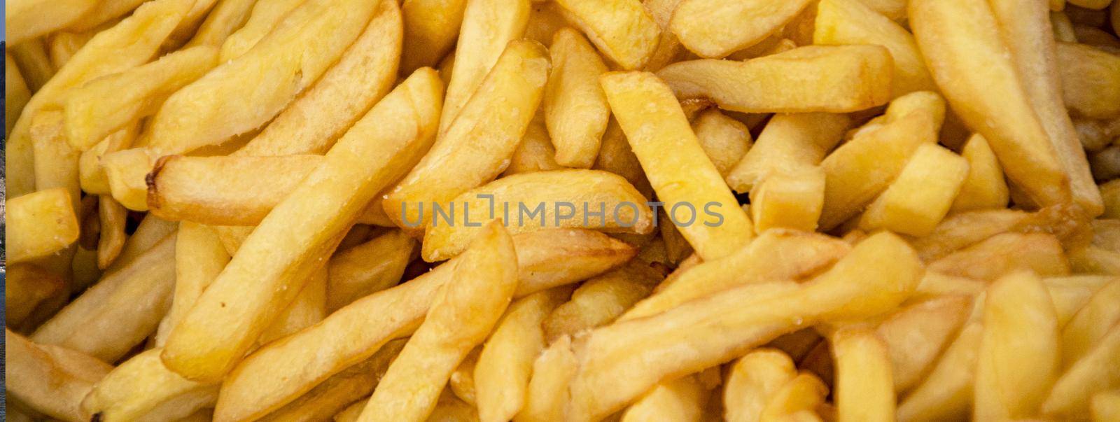 Tasty Chips texture banner, banner image with copy space