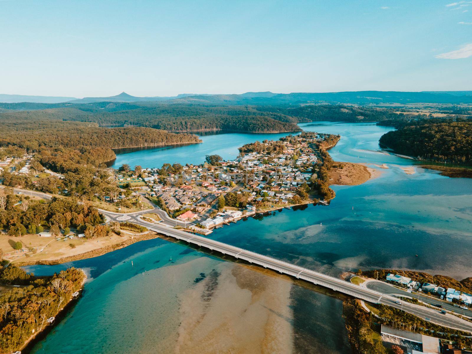 Burrill Lake bridge, South Coast, NSW, Australia. High quality photo