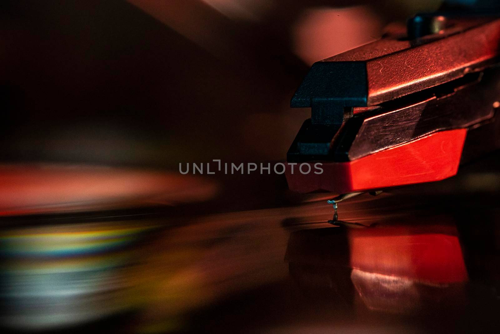 Macro Detail of needle on vinyl record 9 by pippocarlot