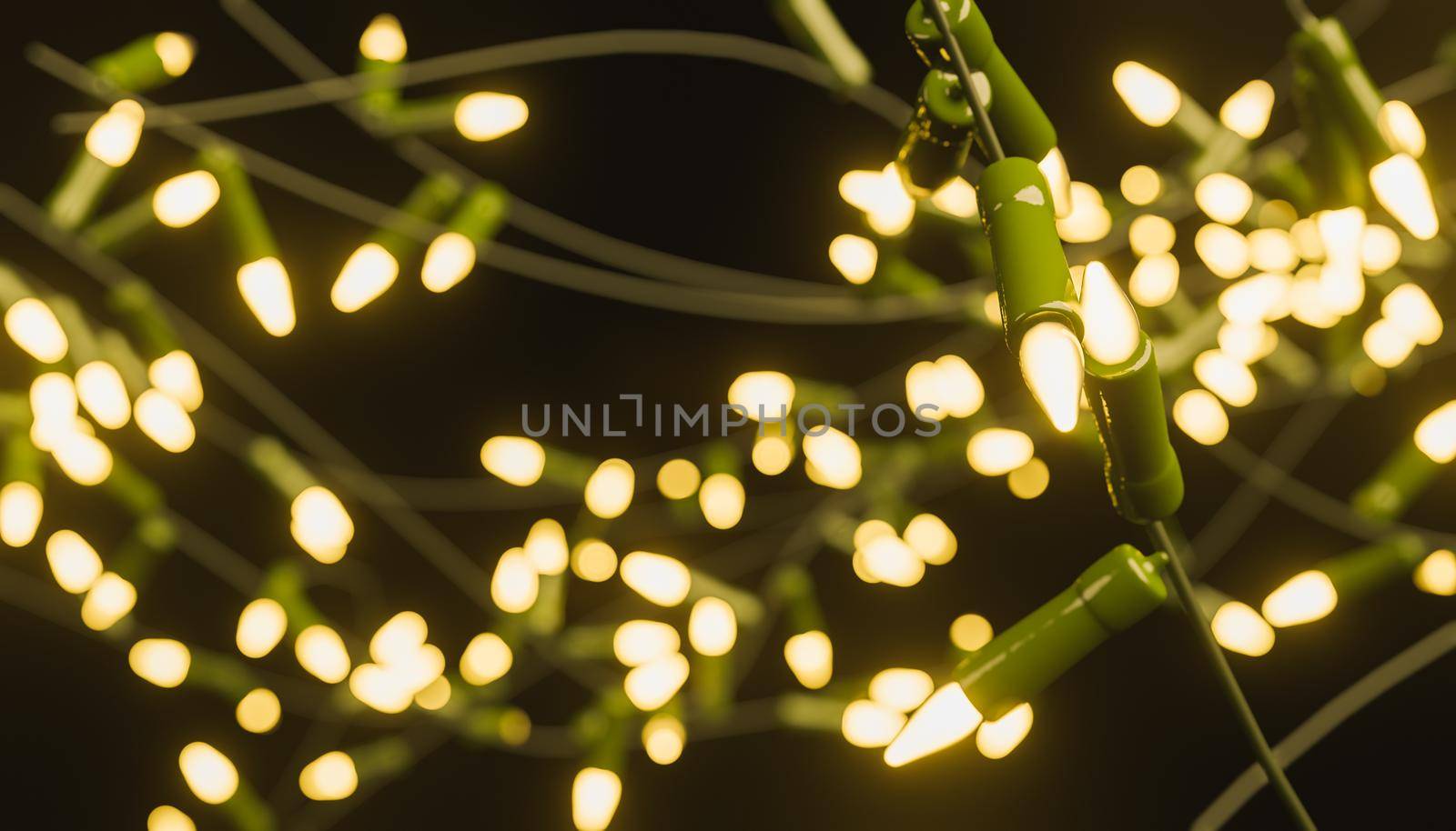out of focus christmas lights background by asolano