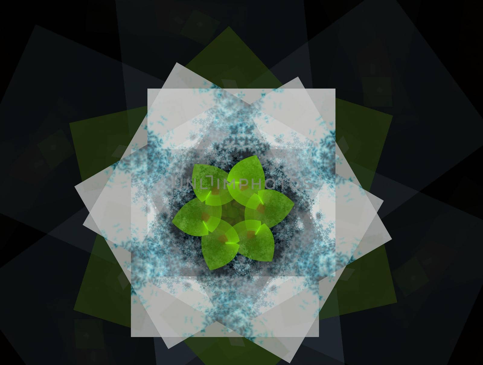 Imaginatory lush fractal texture image abstract background