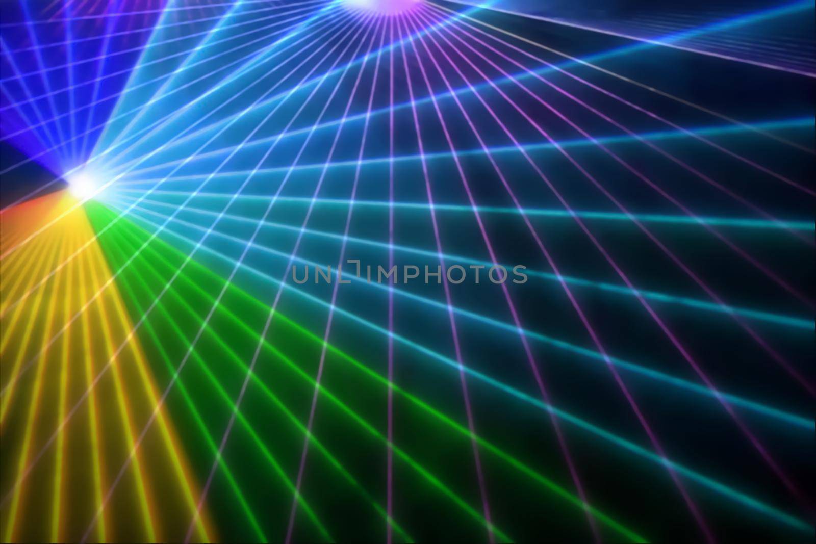 Colorful anniversary laser show with some smoke in the air. Party background by MP_foto71
