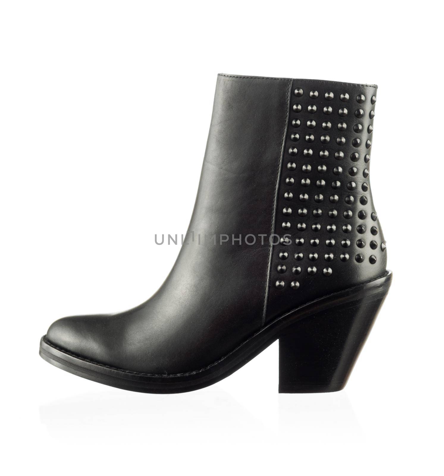 Modern fashionable women winter boot shot in studio