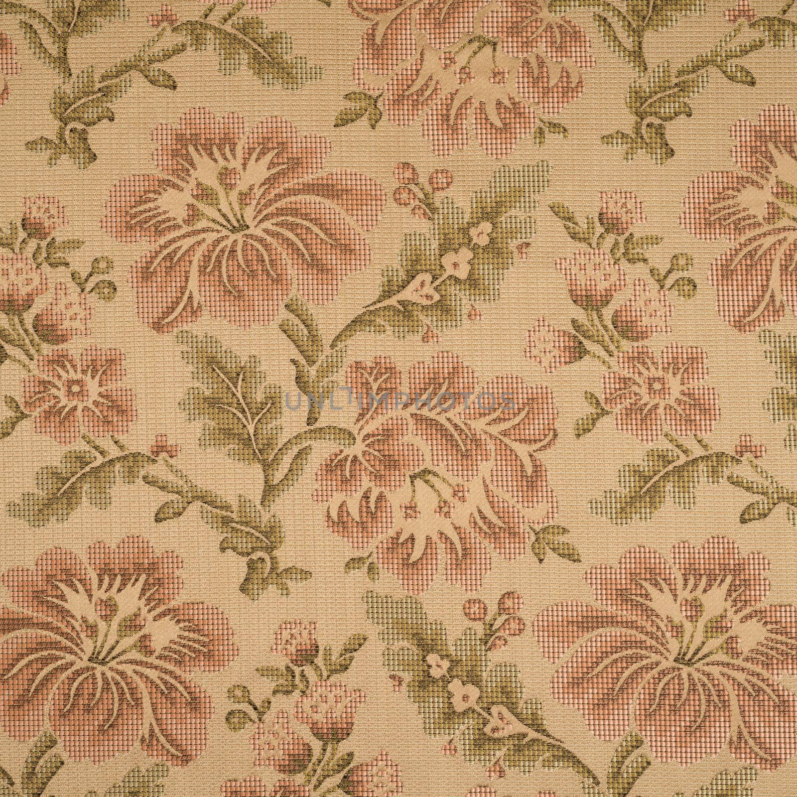 Fabric background with floral pattern by nikitabuida