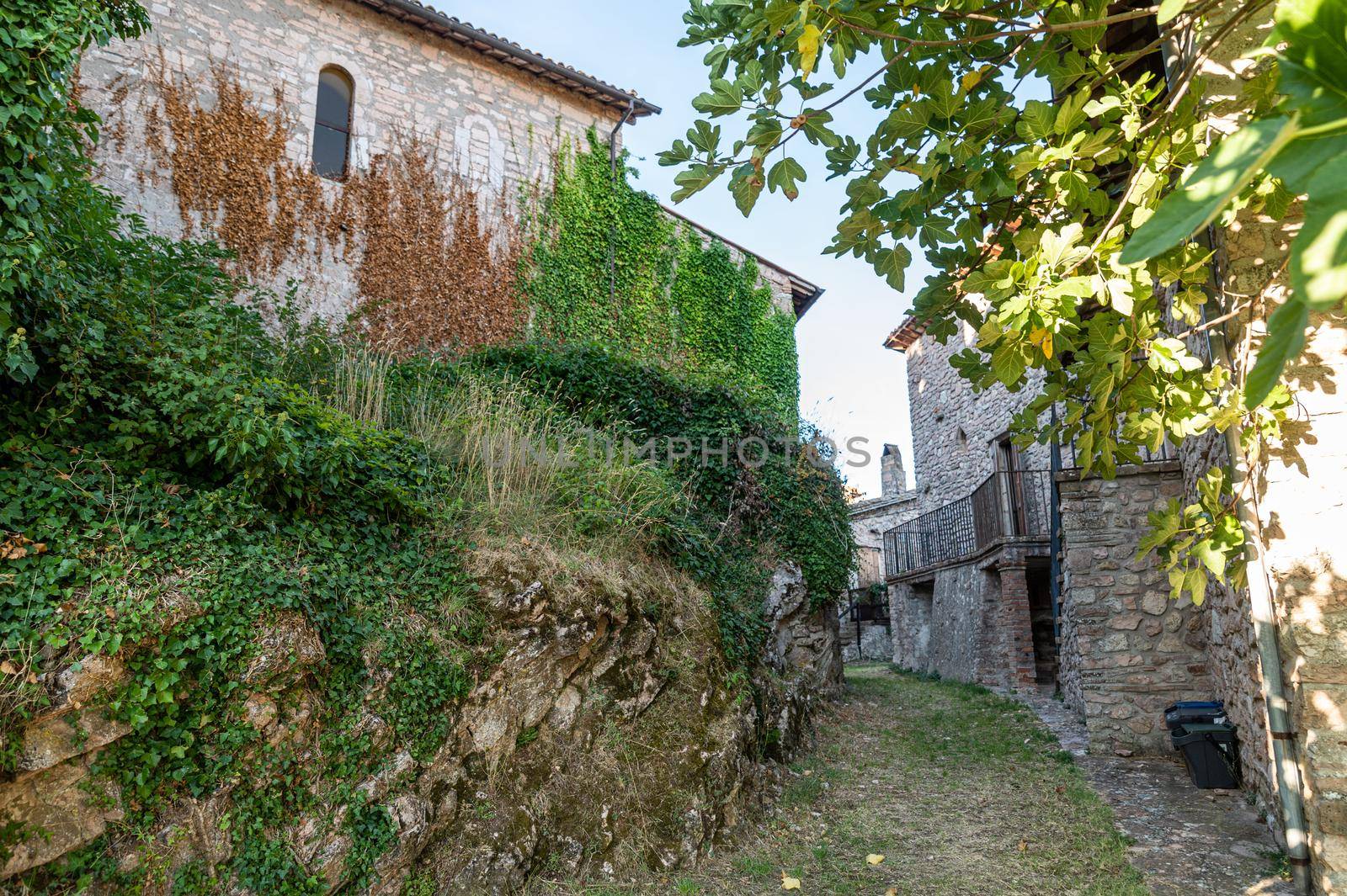 hamlet of macerino its buildings and rustic alleys between squares and alleys