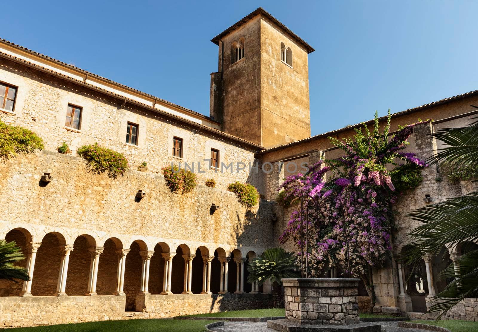 Sermoneta , Italy , cloister of  Valvisciolo Abbey  by victimewalker