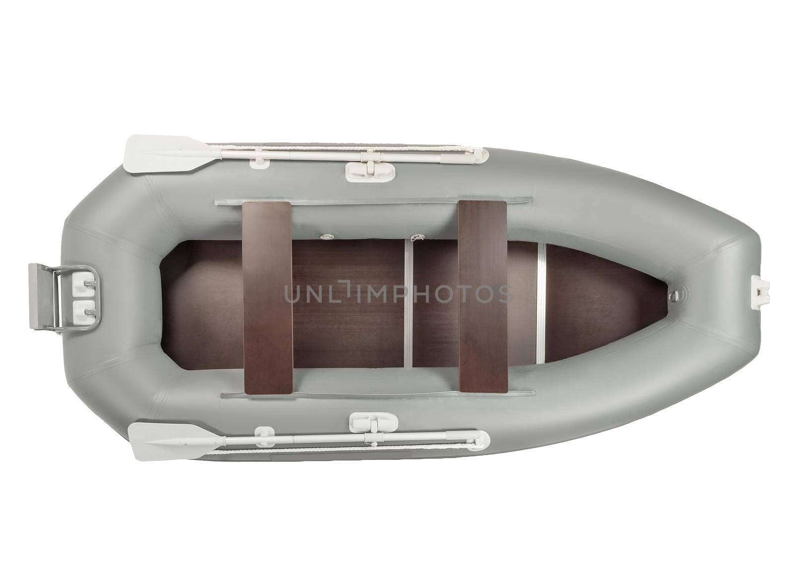 Inflatable boat shot isolated on white background