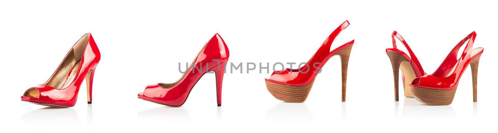 Red high heel shoes by nikitabuida