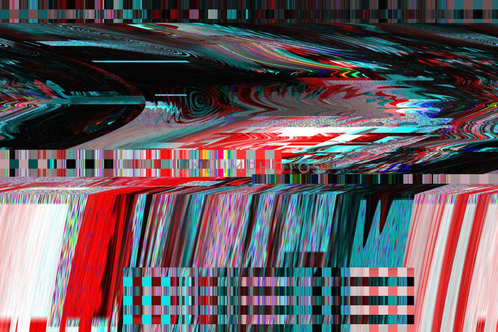 Glitch TV Noise Digital Photo background Computer screen error Digital pixel noise abstract design of Photo glitch and Television signal fail Data decay and noise by DesignAB