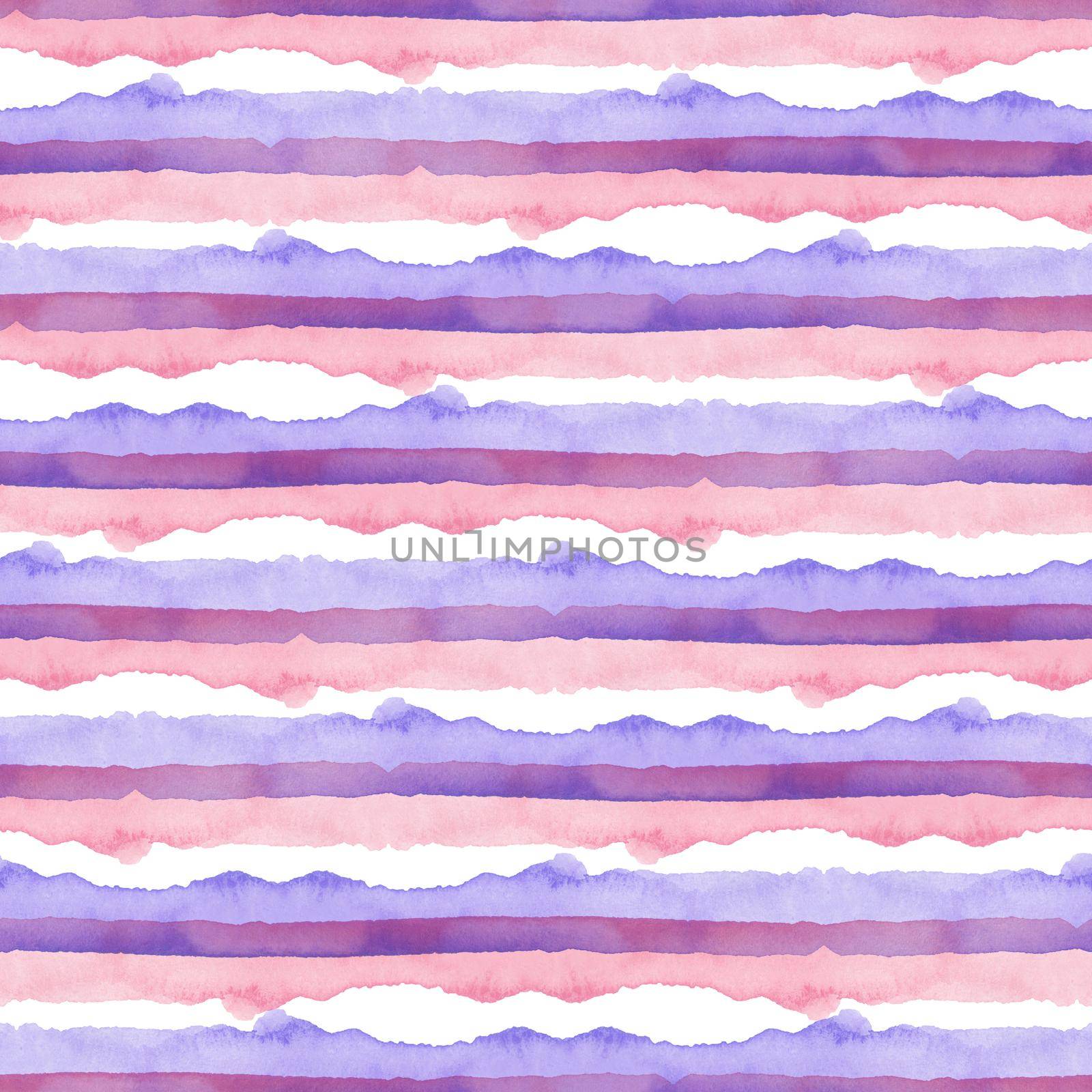 Abstract Pink Blue Stripes Watercolor Background.Line Seamless Pattern for Fabric Textile and Paper. Simple Hand Painted Stripe.