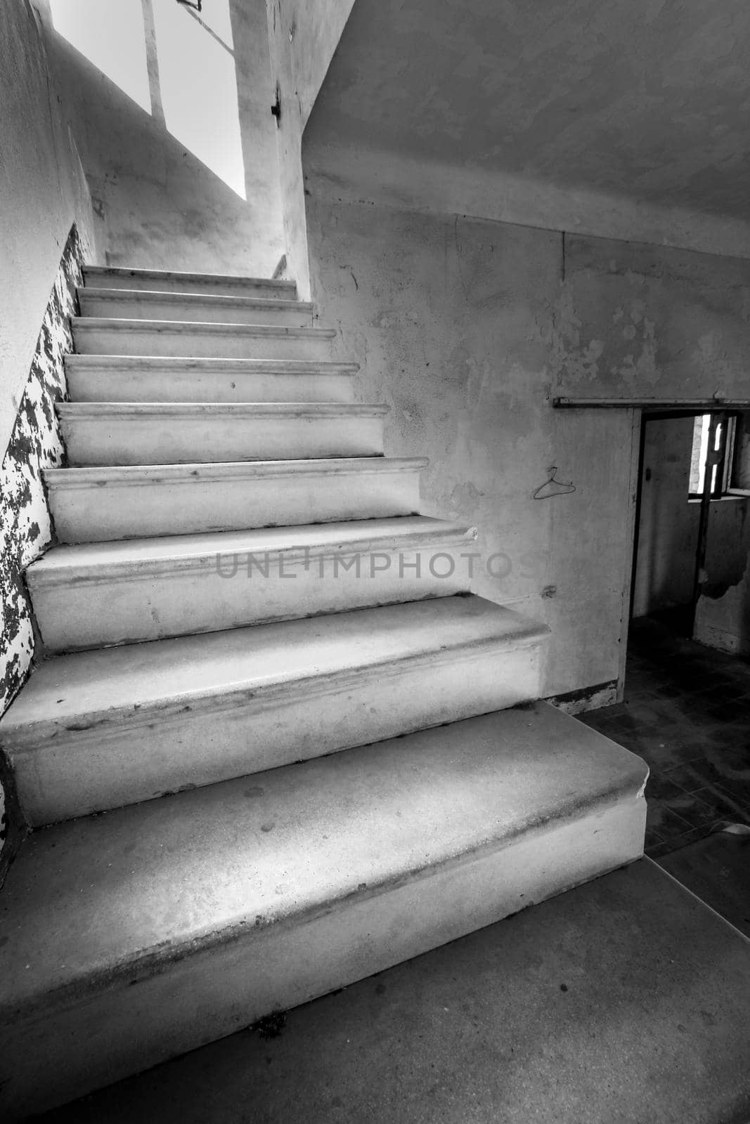 Abandoned house with broken furniture in the gold mines of Rodalquilar village in Almeria province, Spain.