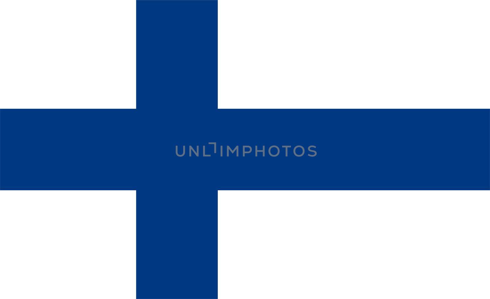 the Finnish national flag of Finland, Europe