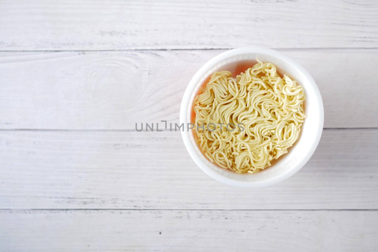 cooking noodles instant top view