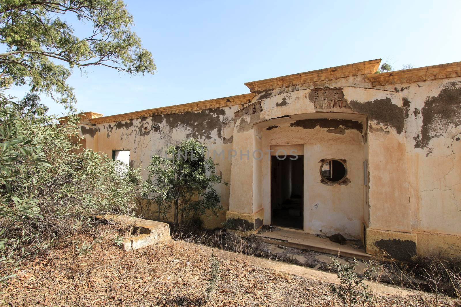 Remains of abandoned buildings of the gold mines of Rodalquilar village in Almeria province, Andalusia community, Spain.