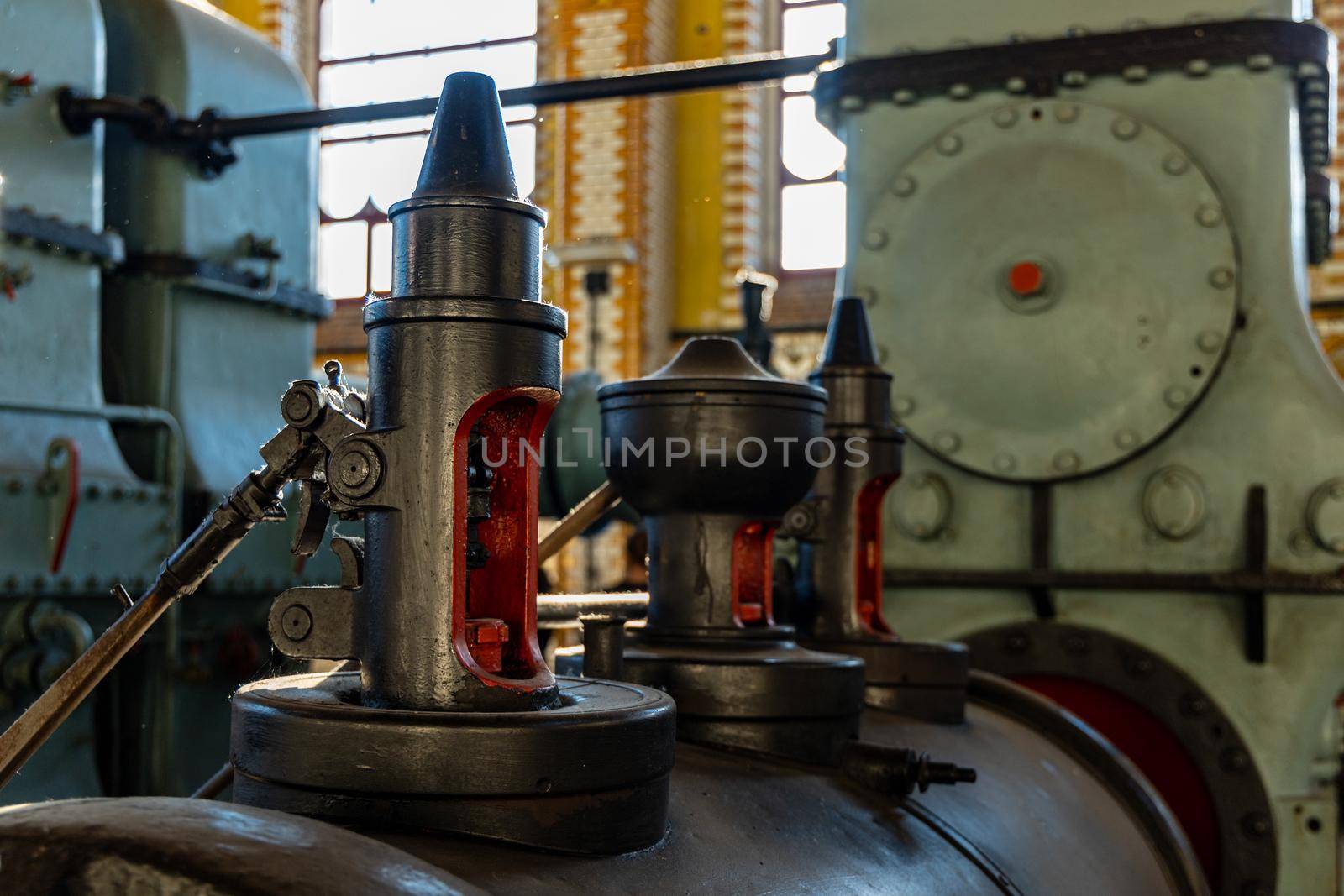 Old constructions inside old pumping station  by Wierzchu