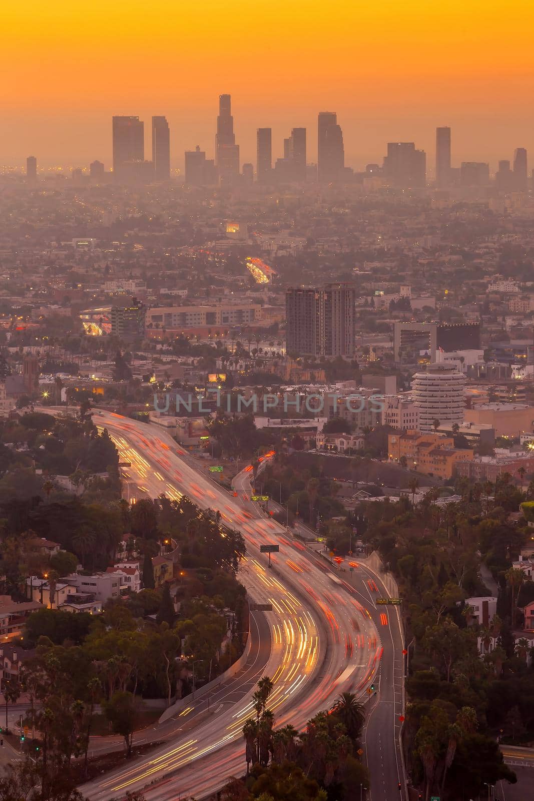 Downtown Los Angeles city skyline, cityscape of LA by f11photo