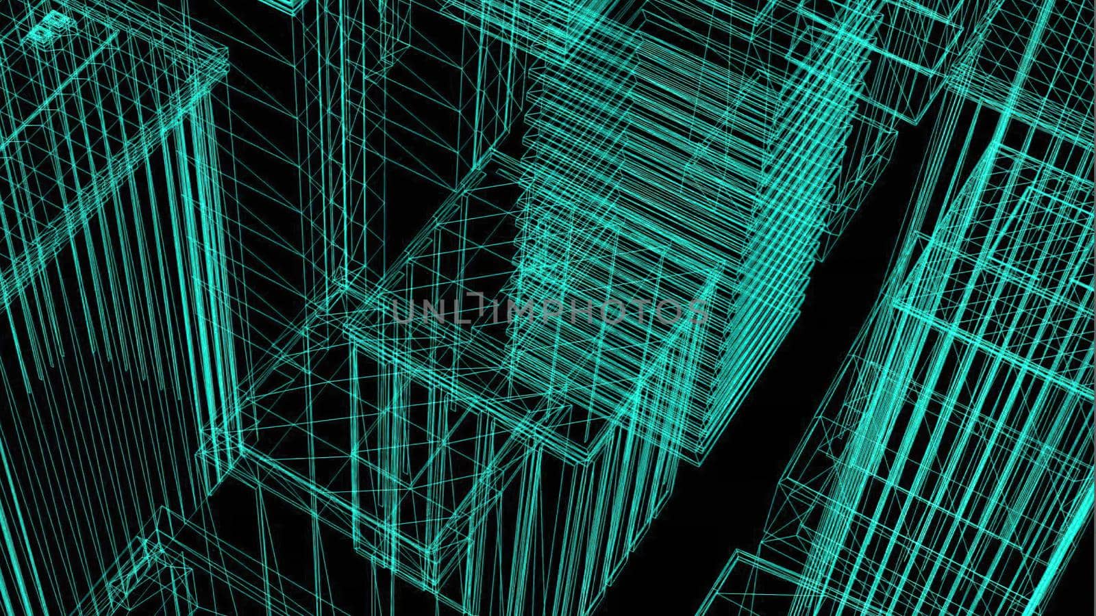 3d illustration - Technical Drawing of floor design being drawn with great detail 