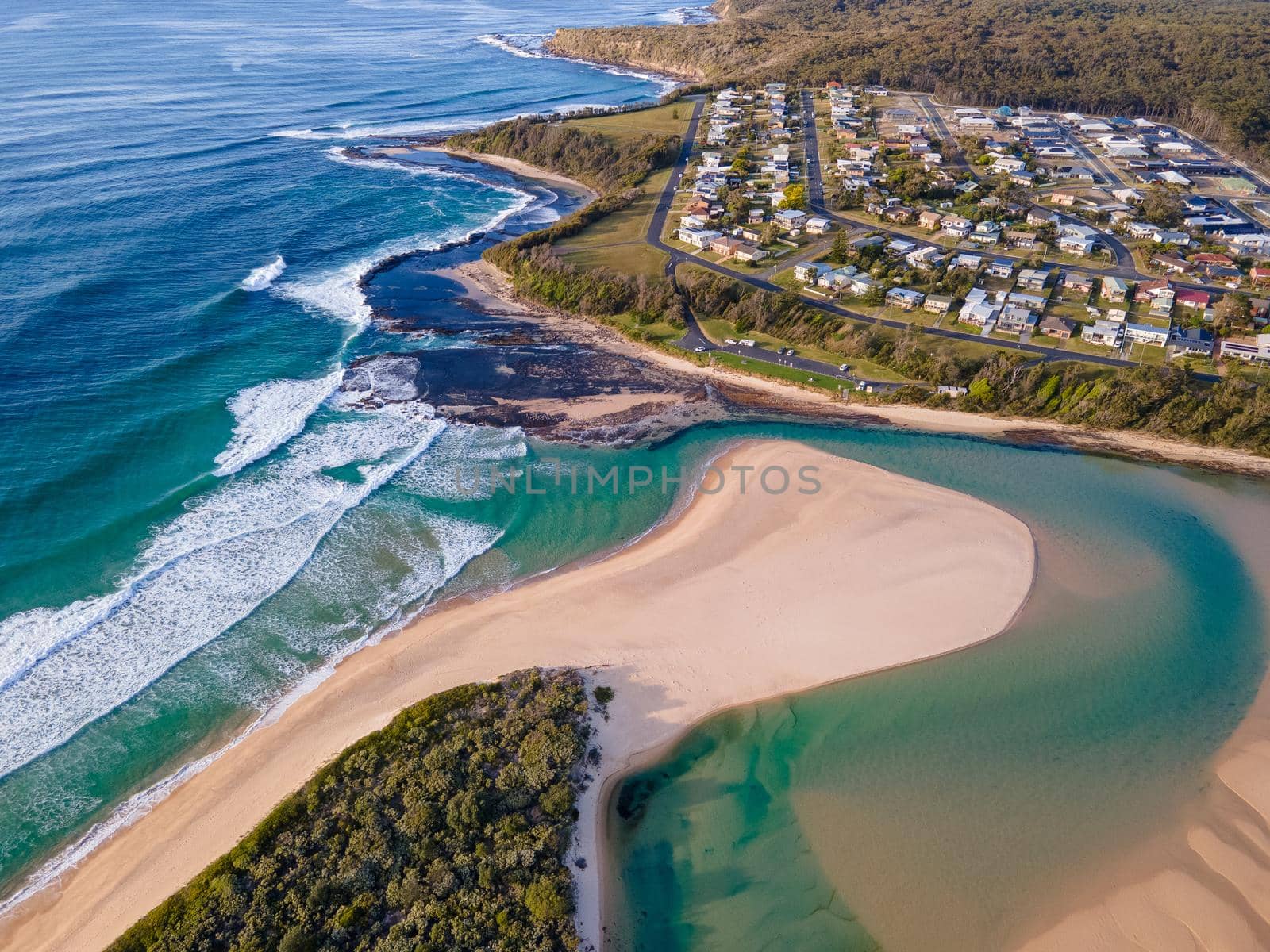 Dolphin Point Inlet at Burrill Lake, NSW, Australia. High quality photo