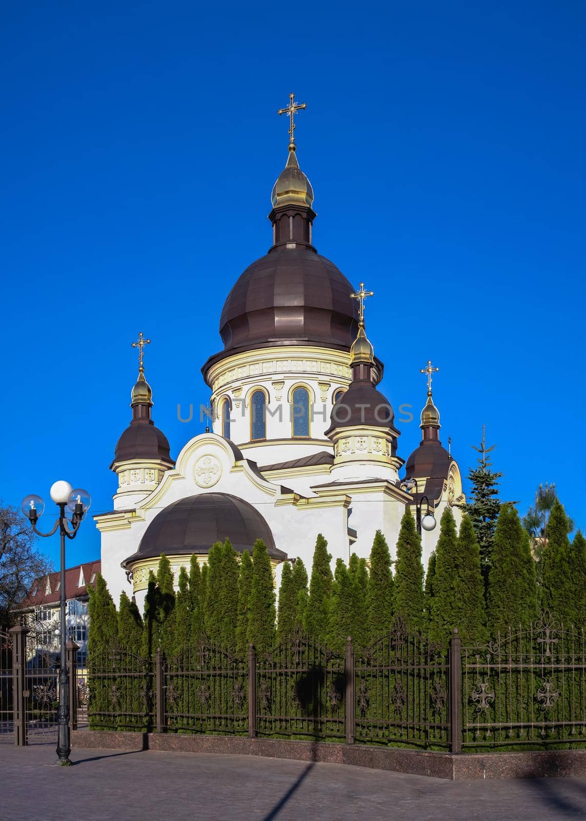 05.09.2021. Kropyvnytskyi, Ukraine. Cathedral Church of the Annunciation of the Most Holy Theotokos in Kropyvnytskyi, Ukraine, on a sunny spring morning