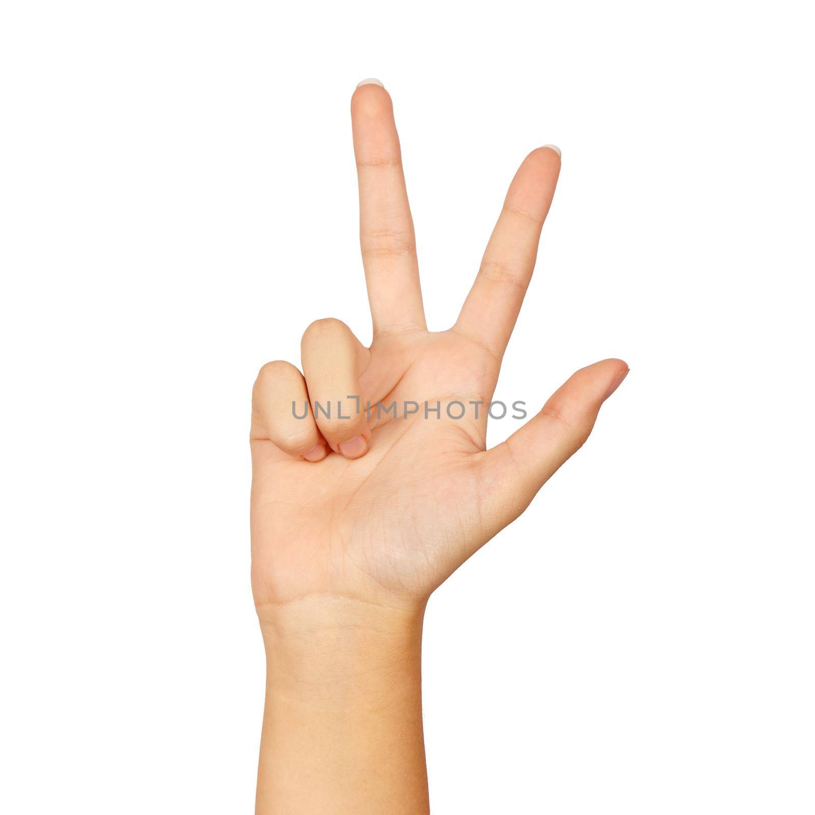 american sign language number 3 by raddnatt