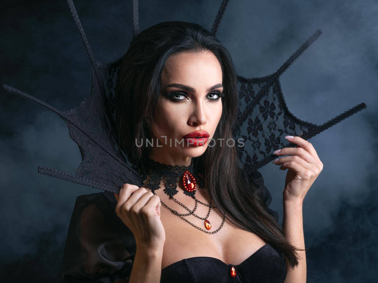 Vampire Halloween woman portrait by Yellowj