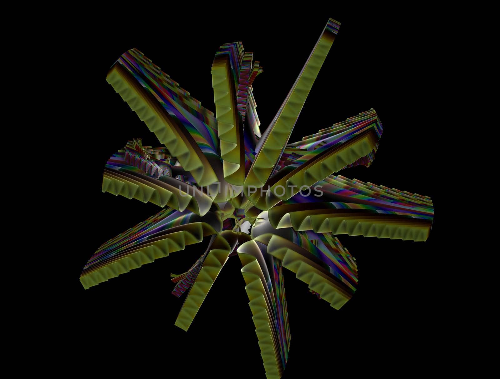 Imaginatory lush fractal texture image abstract background