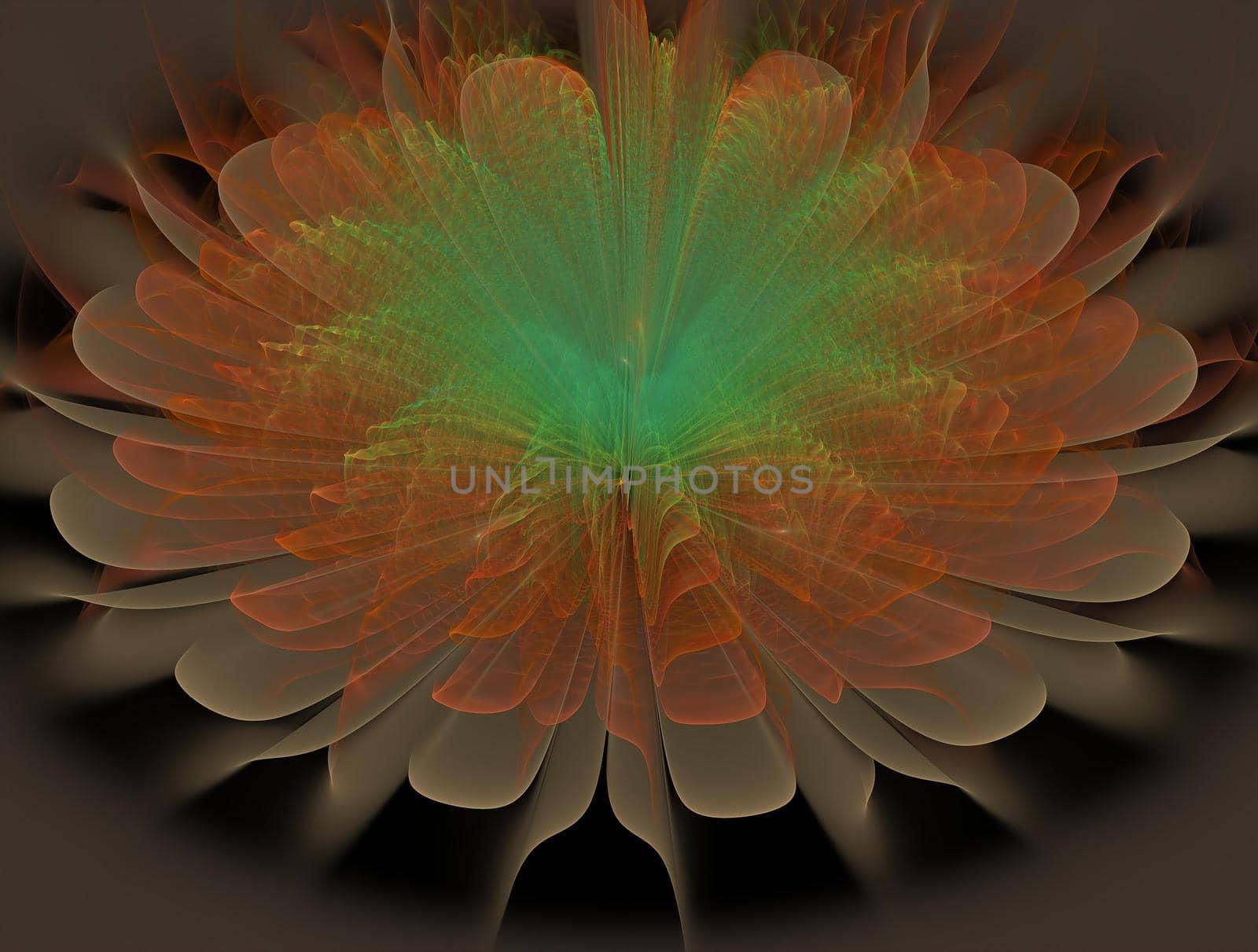 Imaginatory lush fractal texture image abstract background