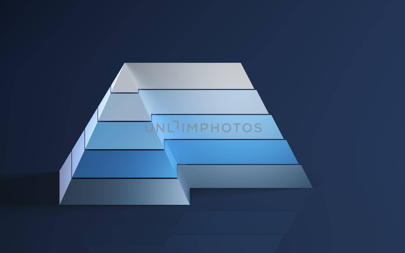 Pyramid graphics and data analysis, 3d rendering. by vinkfan