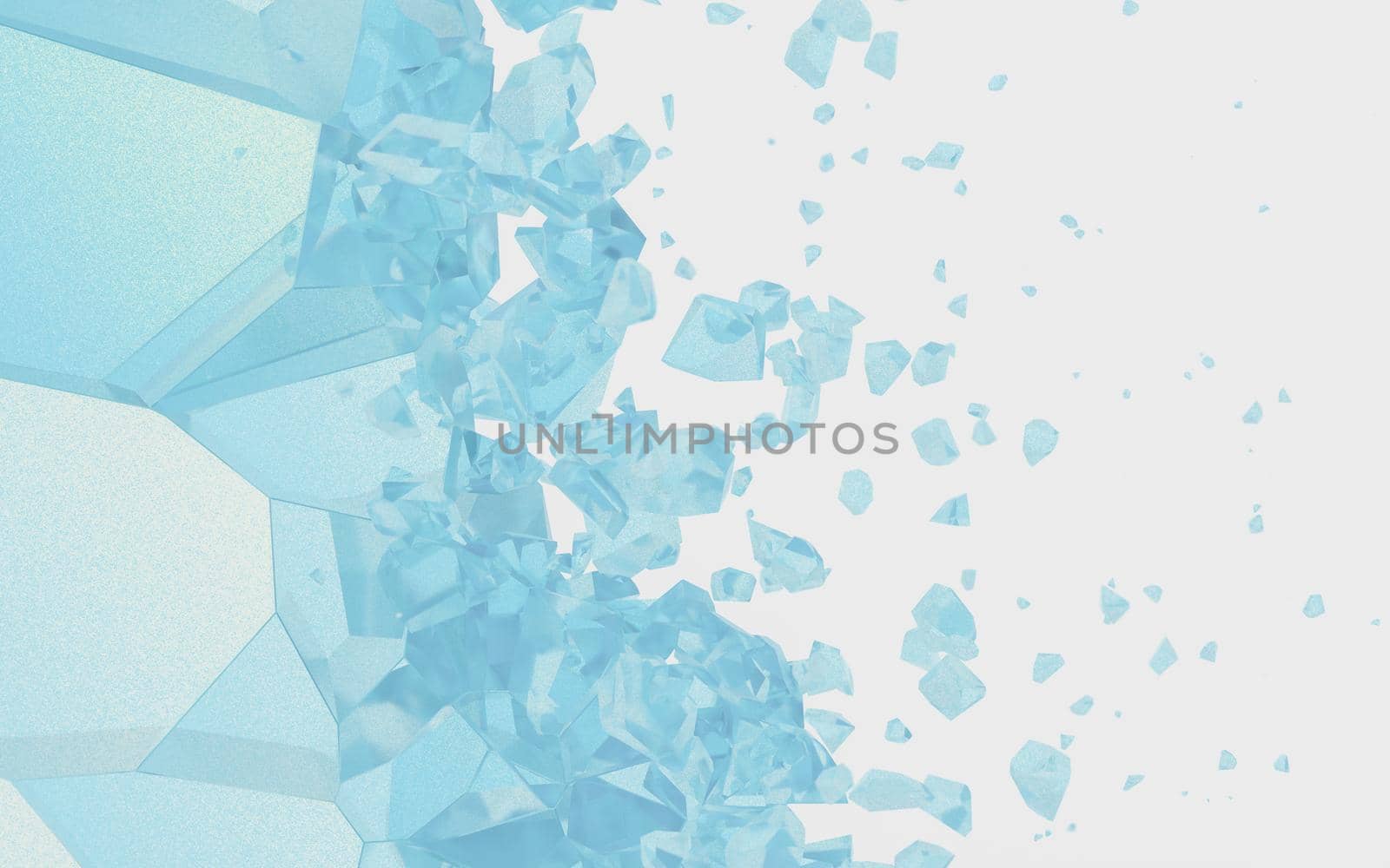 The broken gradation of glass, 3d rendering. by vinkfan