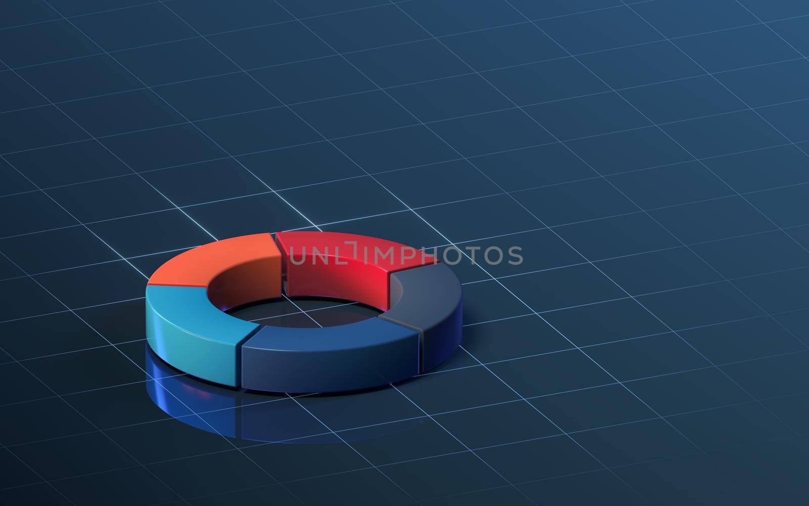 Ring graph and data analysis, 3d rendering. by vinkfan