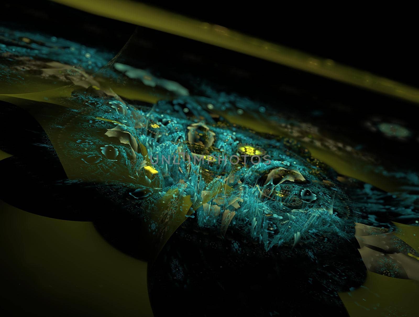 Imaginatory lush fractal texture image abstract background