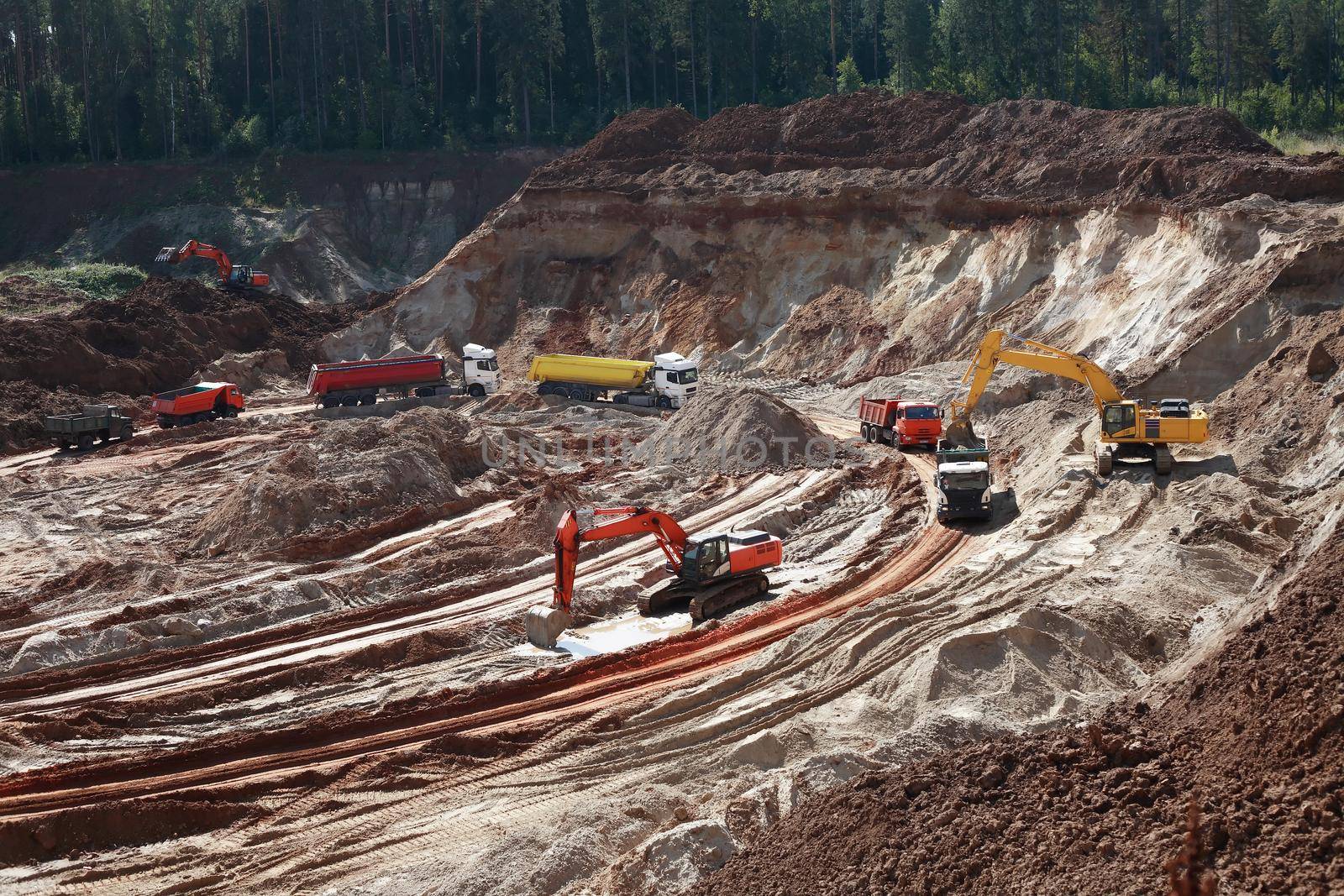 Sand Mining In A Quarry by kvkirillov