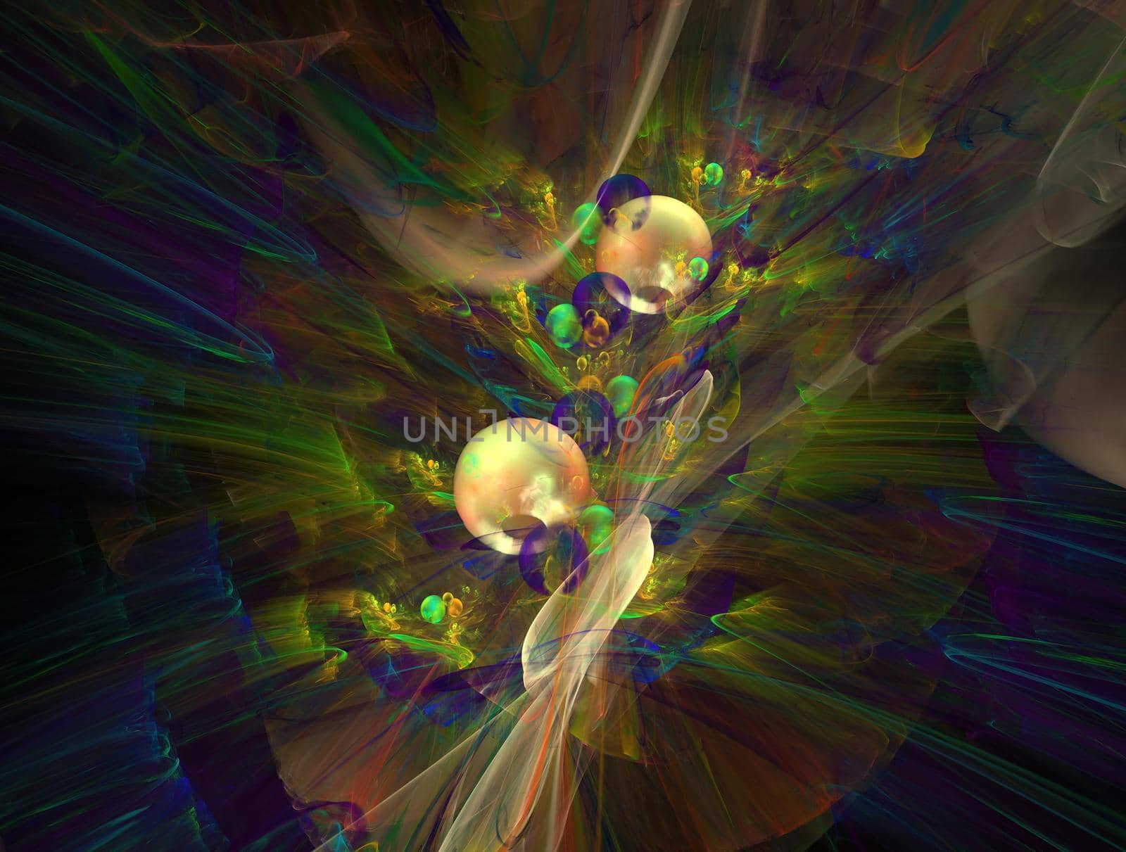 Imaginatory lush fractal texture image abstract background