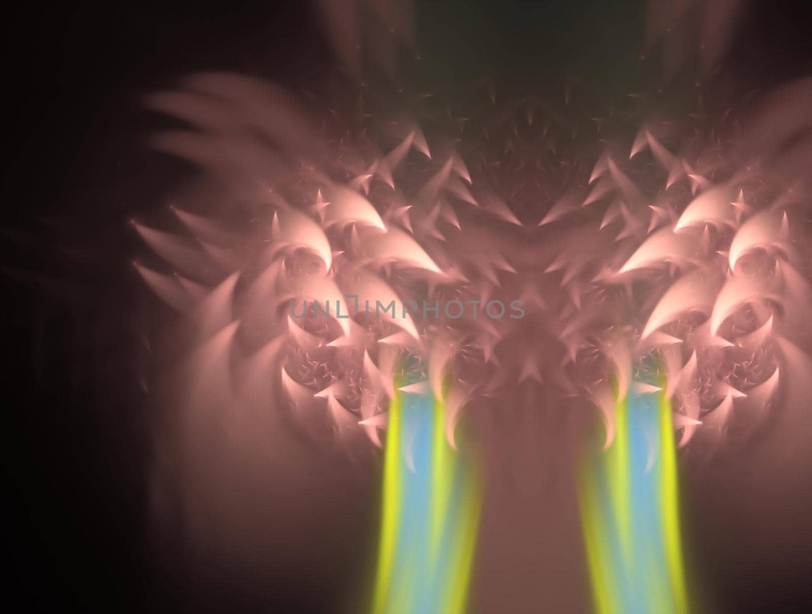Imaginatory lush fractal texture image abstract background