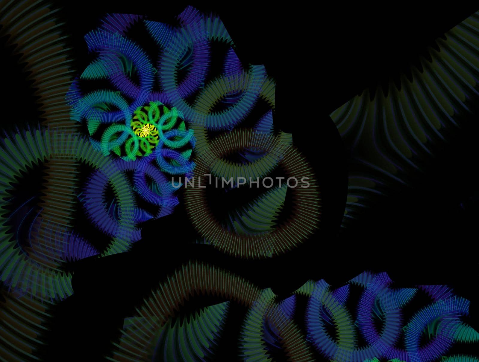 Imaginatory lush fractal texture image abstract background