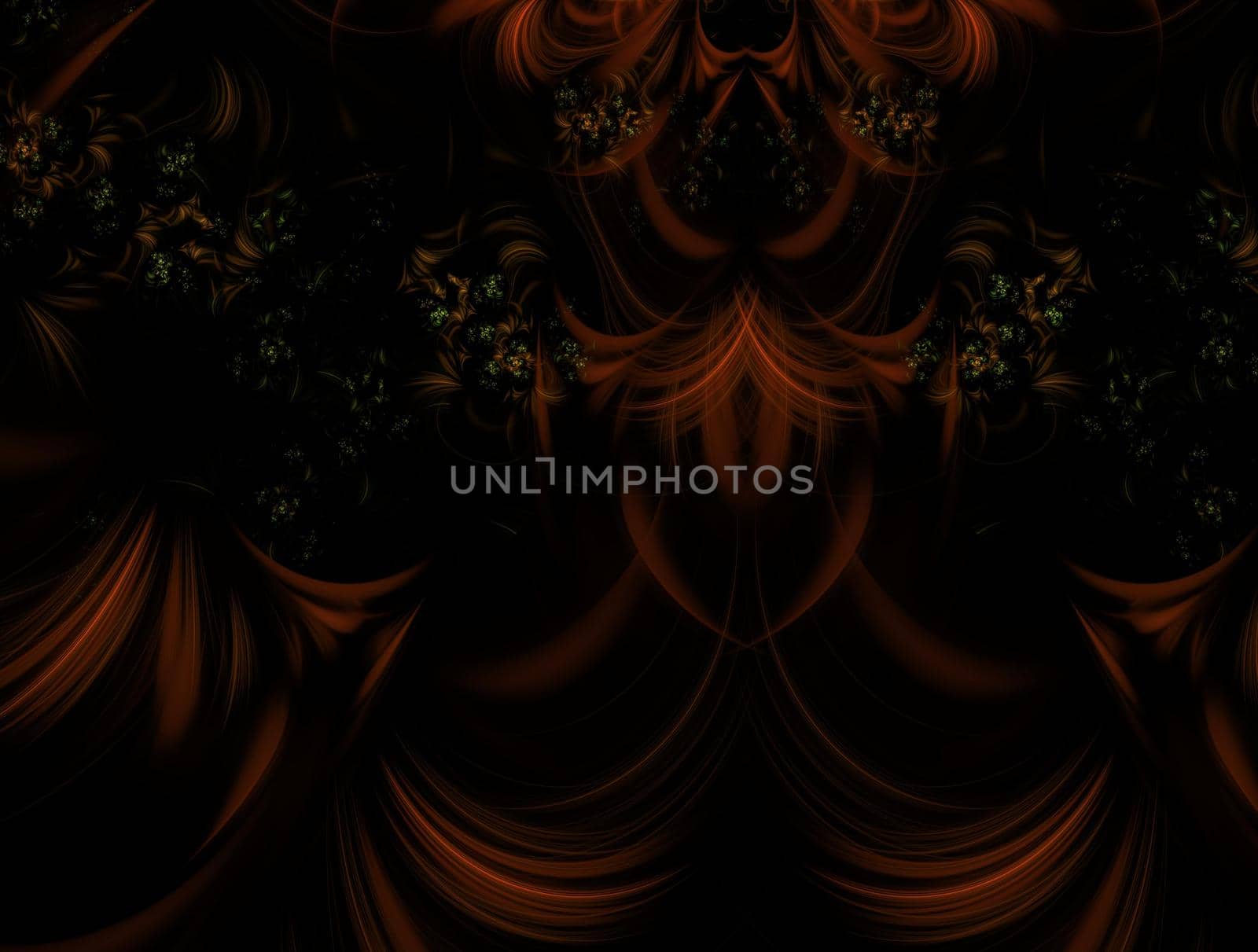 Imaginatory lush fractal texture image abstract background