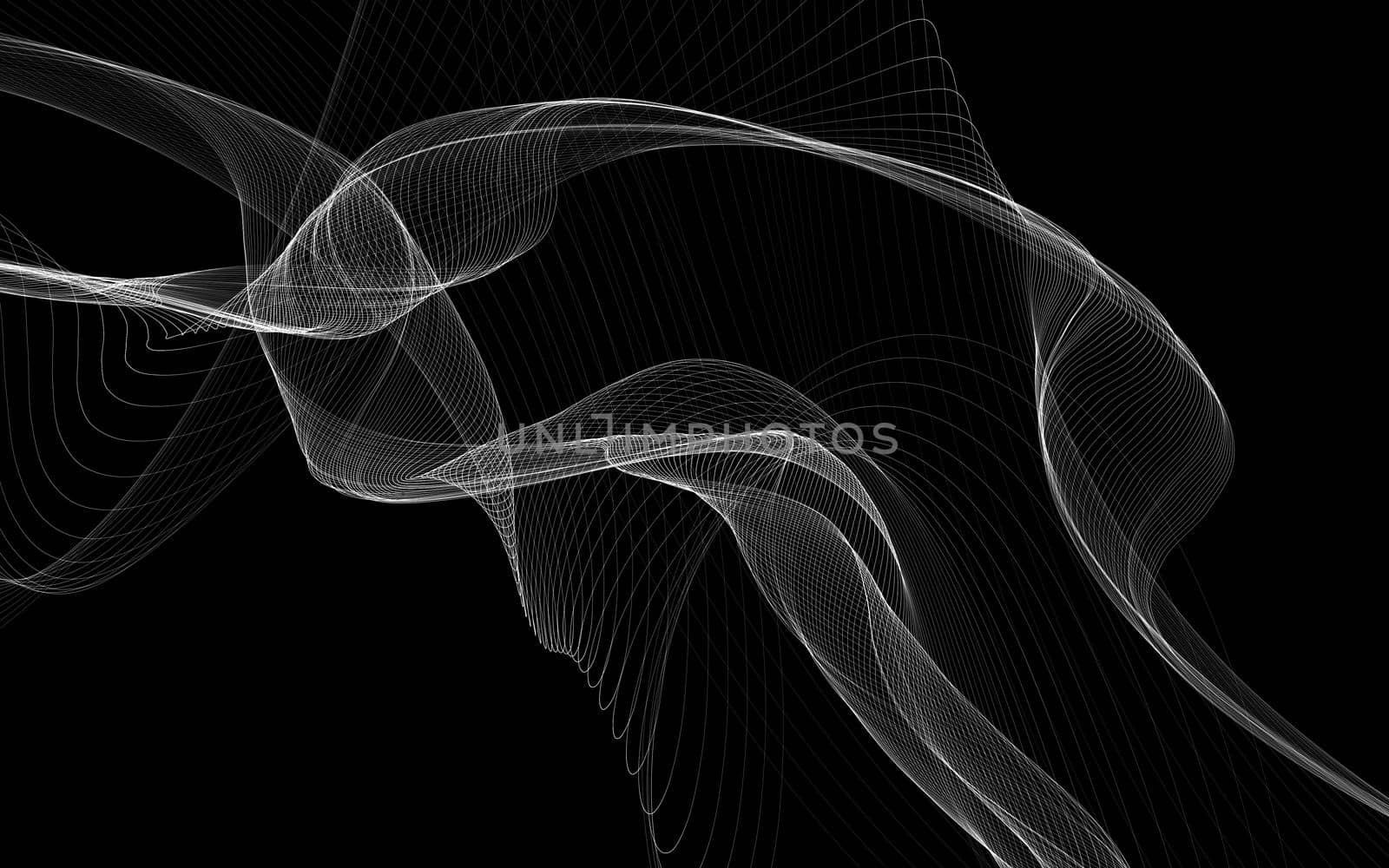 Dark abstract background with a glowing abstract waves, abstract background