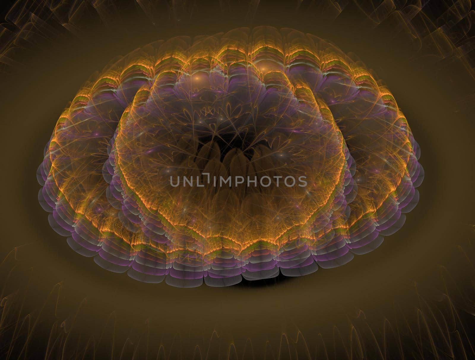 Imaginatory lush fractal texture image abstract background