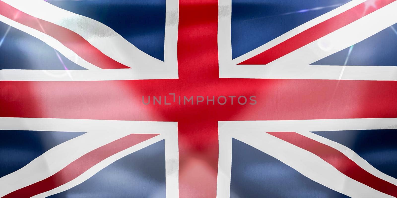 United Kingdom flag - realistic waving fabric flag by MP_foto71