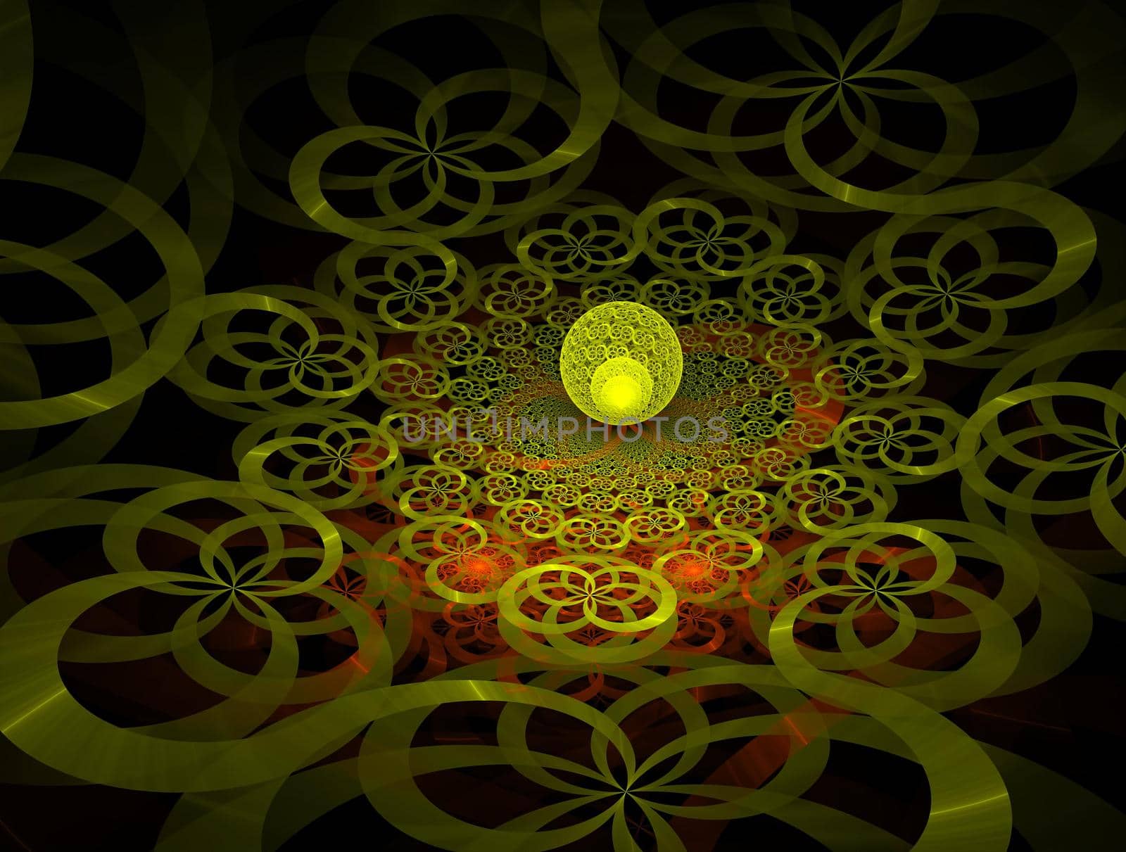 Imaginatory lush fractal texture image abstract background