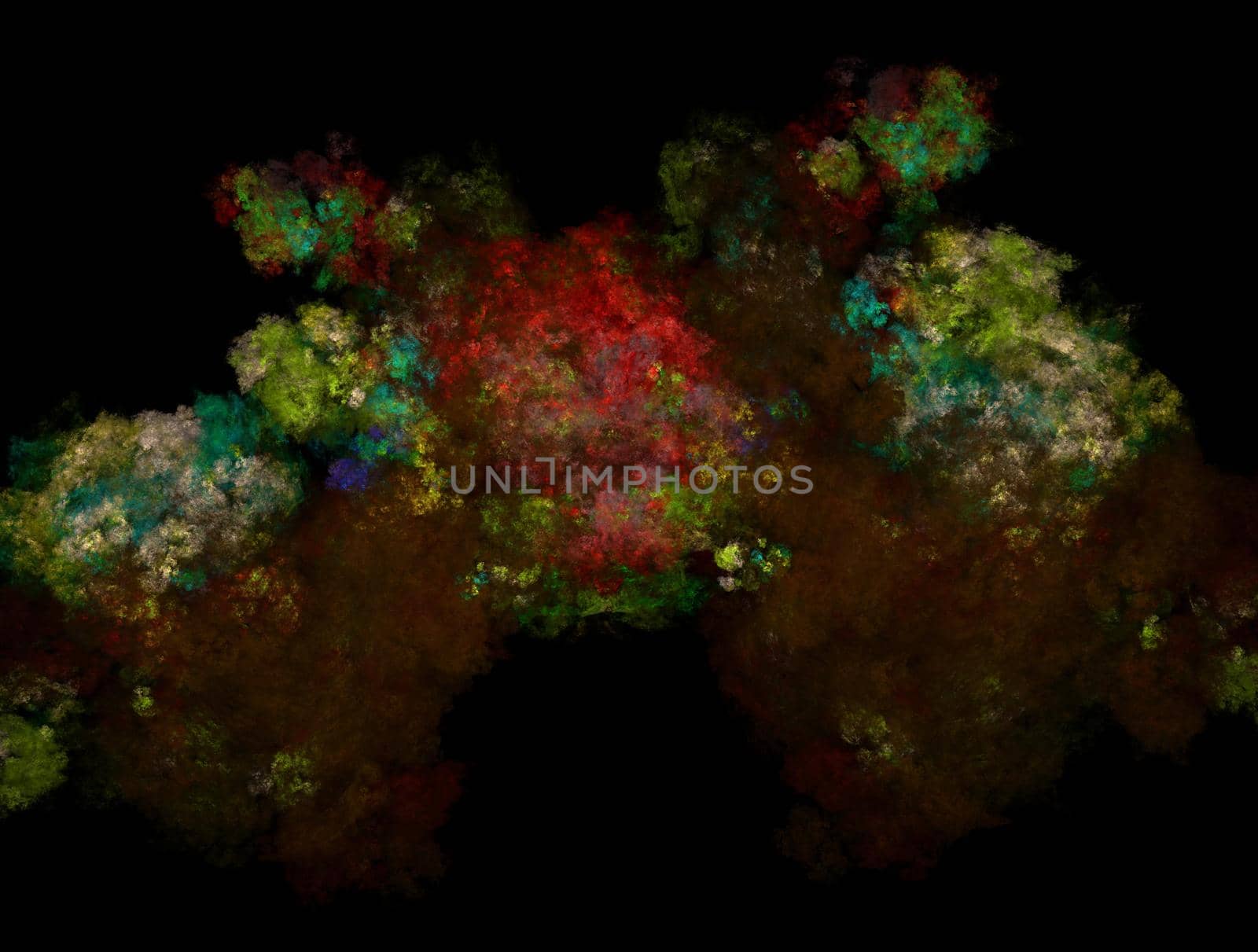 Imaginatory lush fractal texture image abstract background