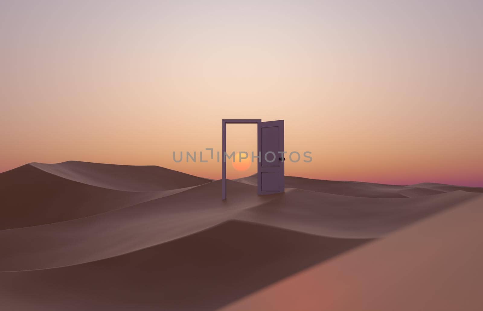 open door in the dunes by asolano