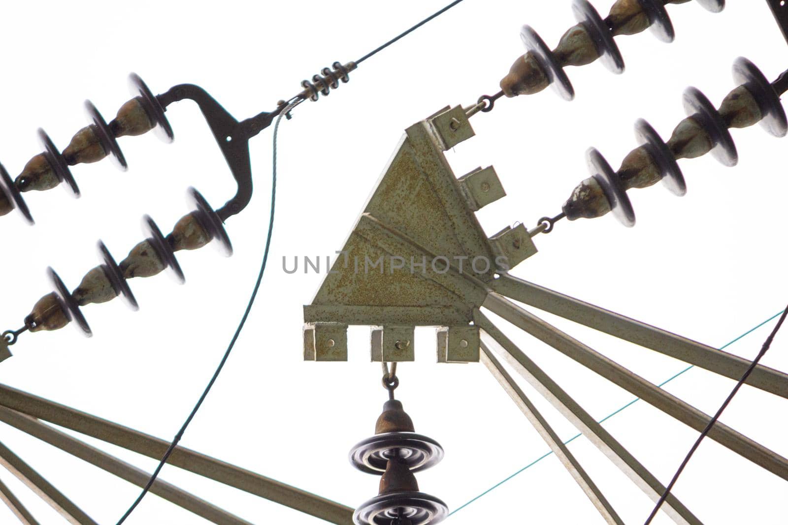 Elements of high voltage transmission of electricity. Iron parts of line detail