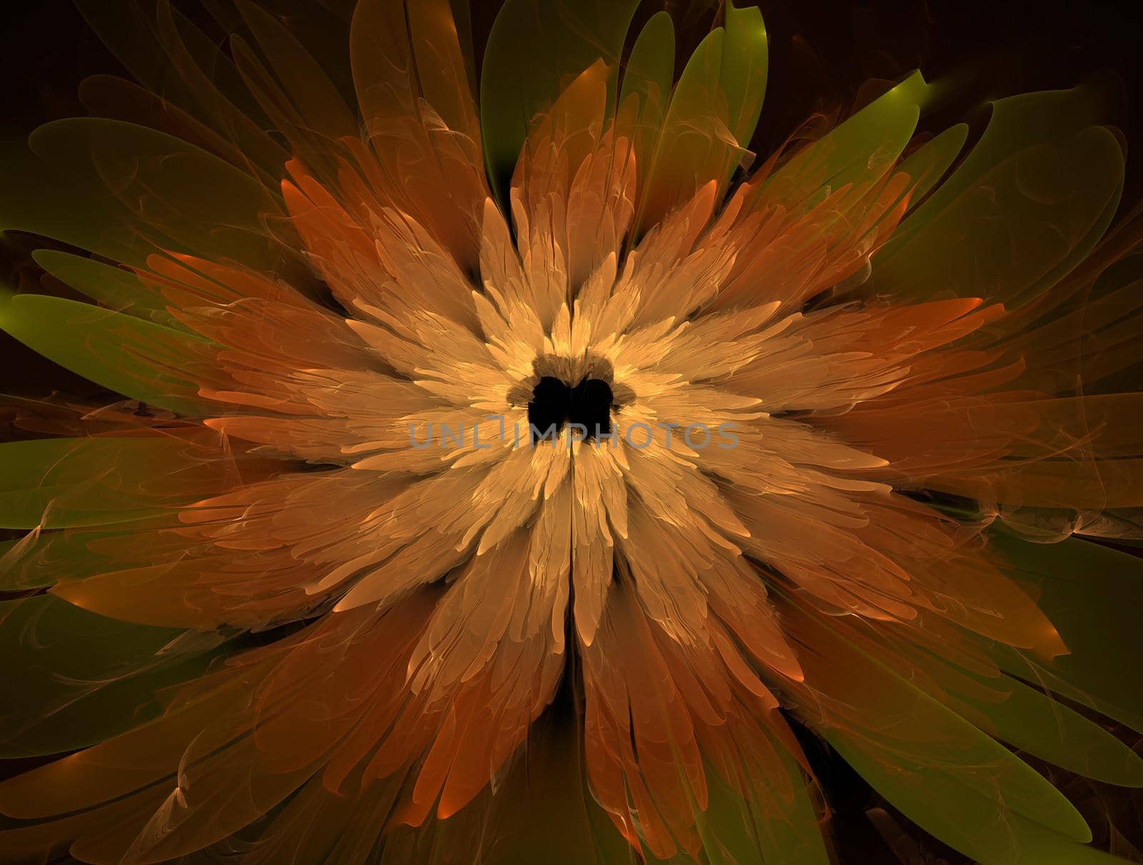 Imaginatory lush fractal texture image abstract background