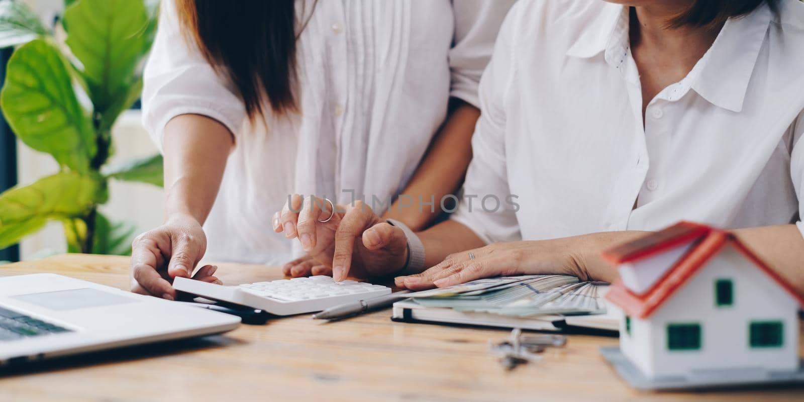 Before paying the house bill via internet application, the roommate assists in checking the bill