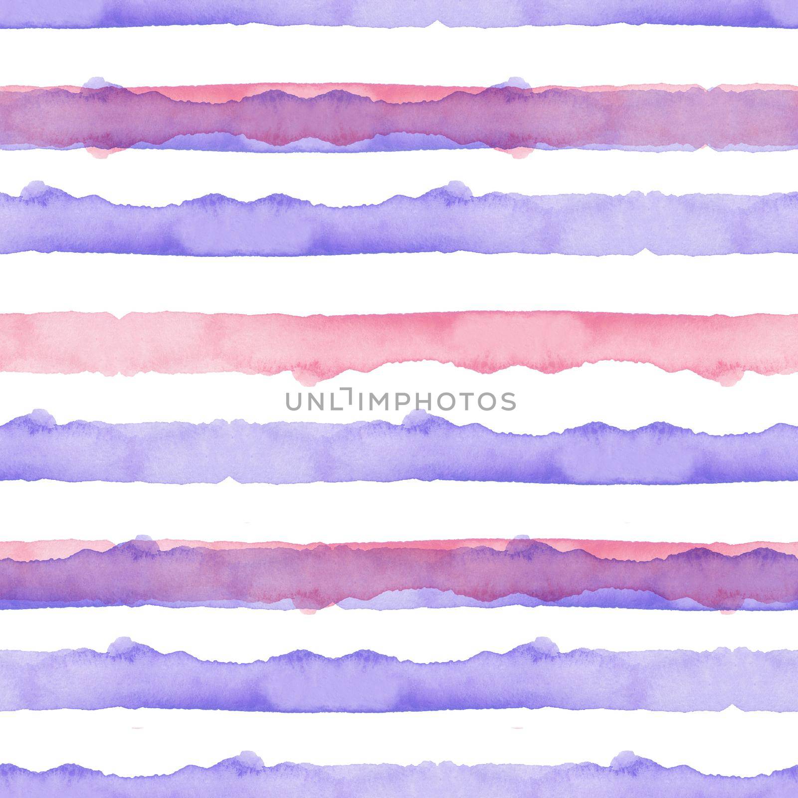 Abstract Pink Blue Stripes Watercolor Background.Line Seamless Pattern for Fabric Textile and Paper. Simple Hand Painted Stripe.
