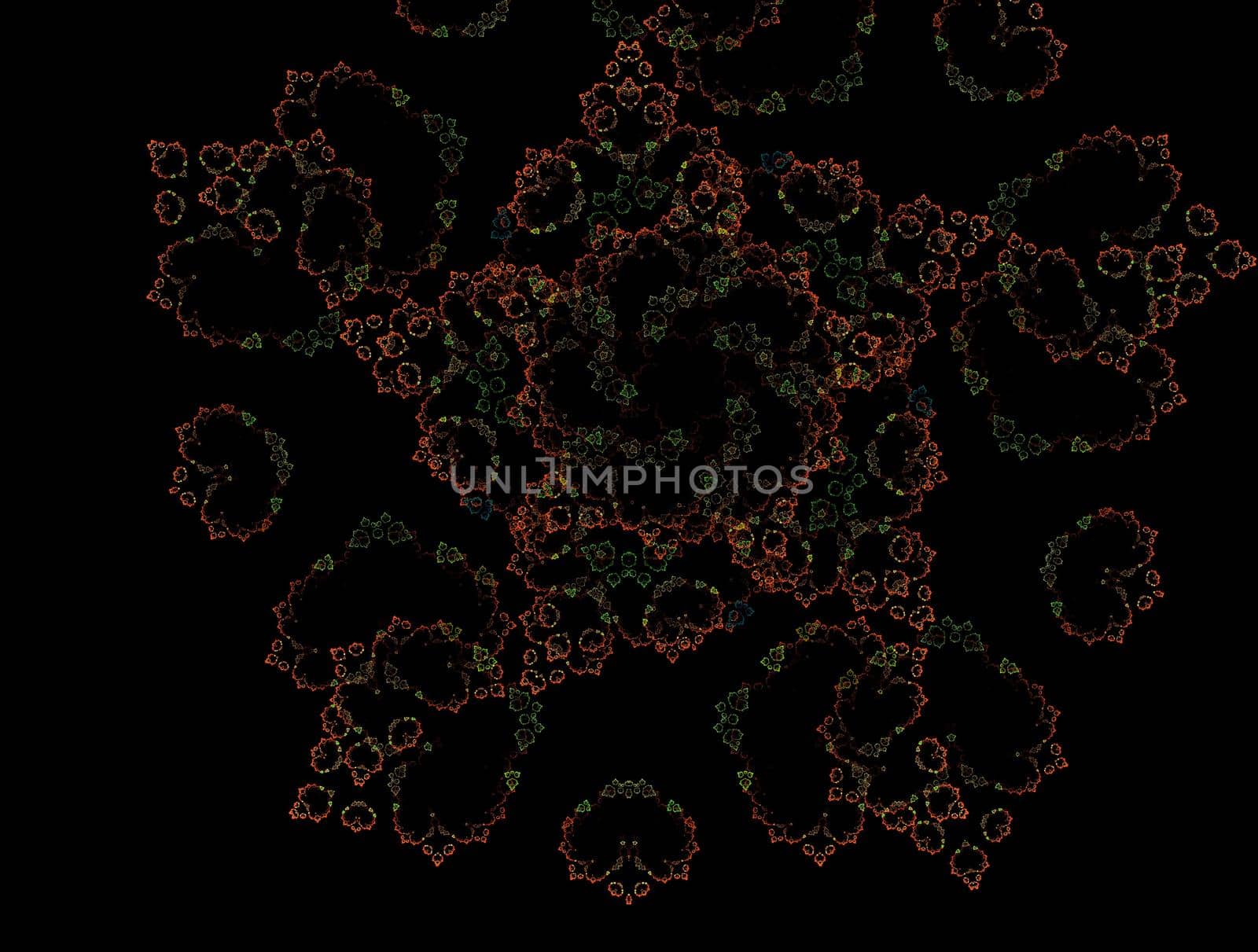 Imaginatory lush fractal texture image abstract background