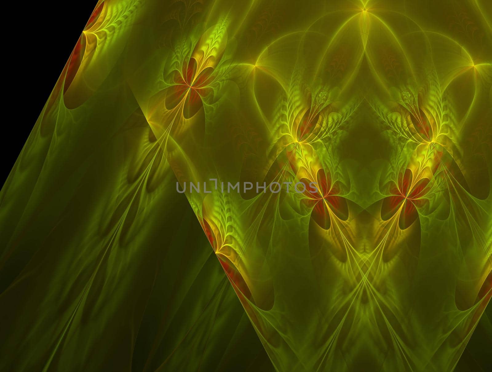 Imaginatory lush fractal texture image abstract background