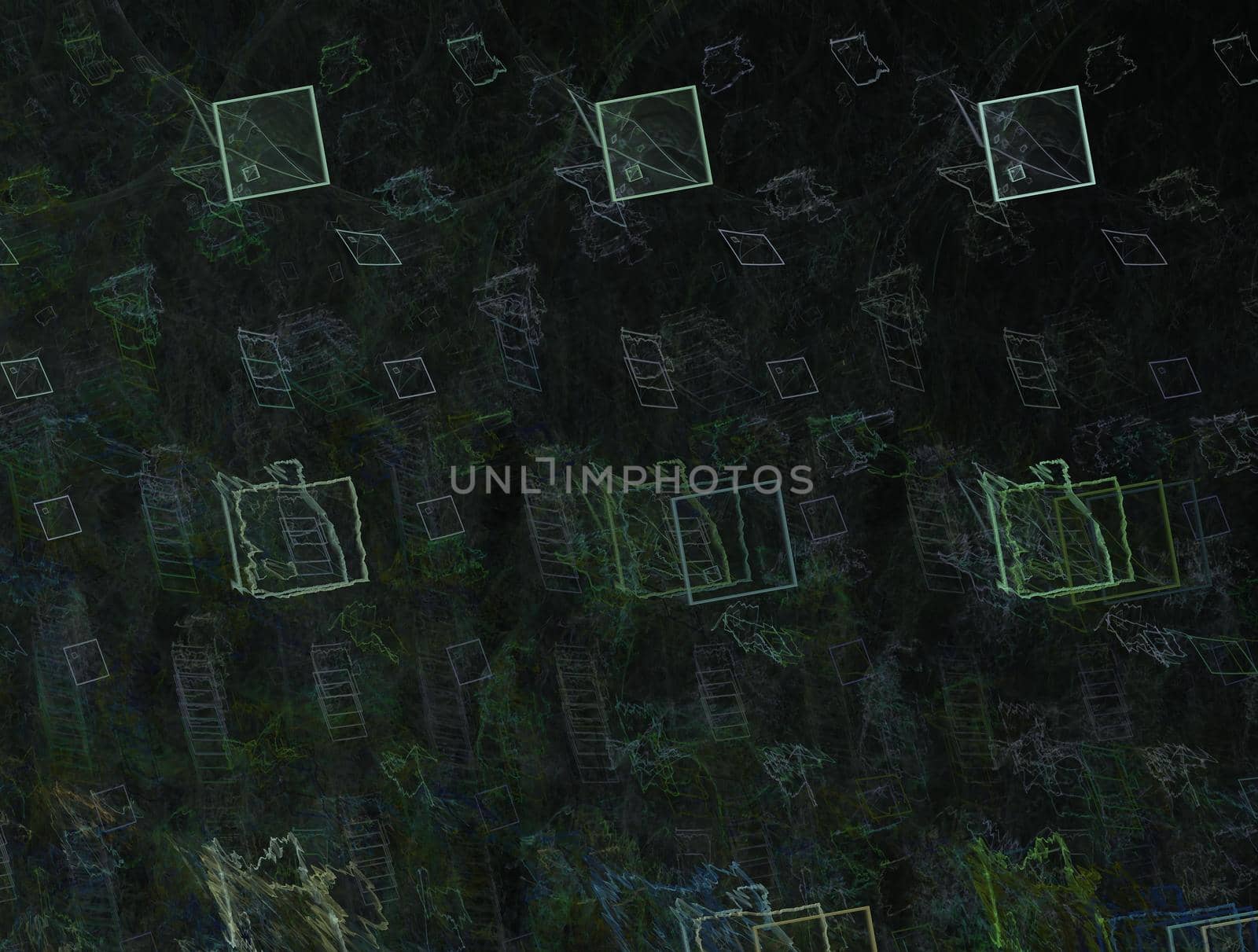Imaginatory lush fractal texture image abstract background